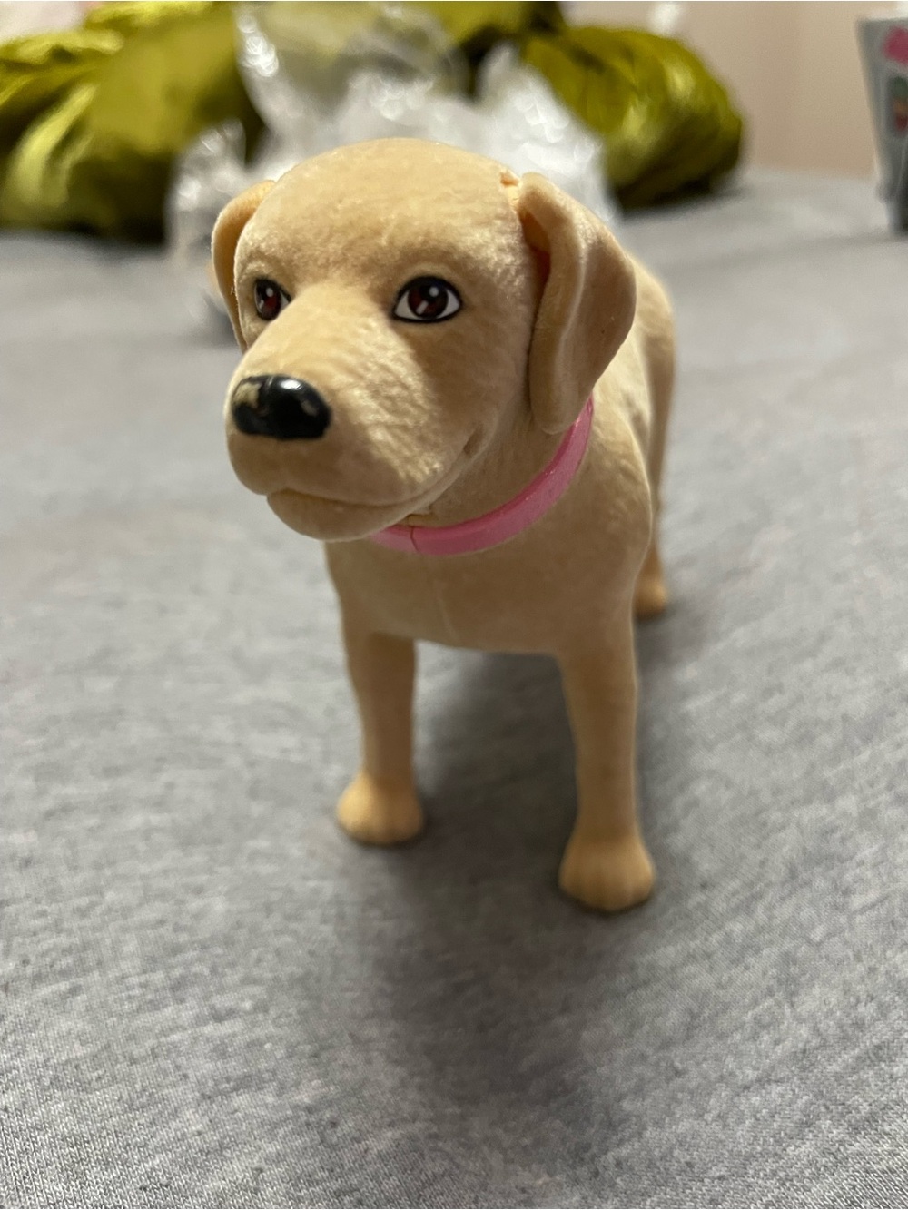 Vintage 2006 Barbie Tanner Dog Replacement Figure Flocked Golden Labrador Mattel